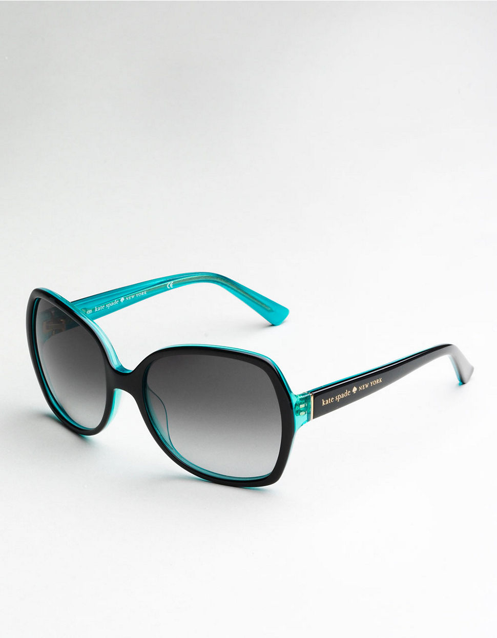 Kate spade Halsey Square Sunglasses in Blue (Black Aqua) | Lyst