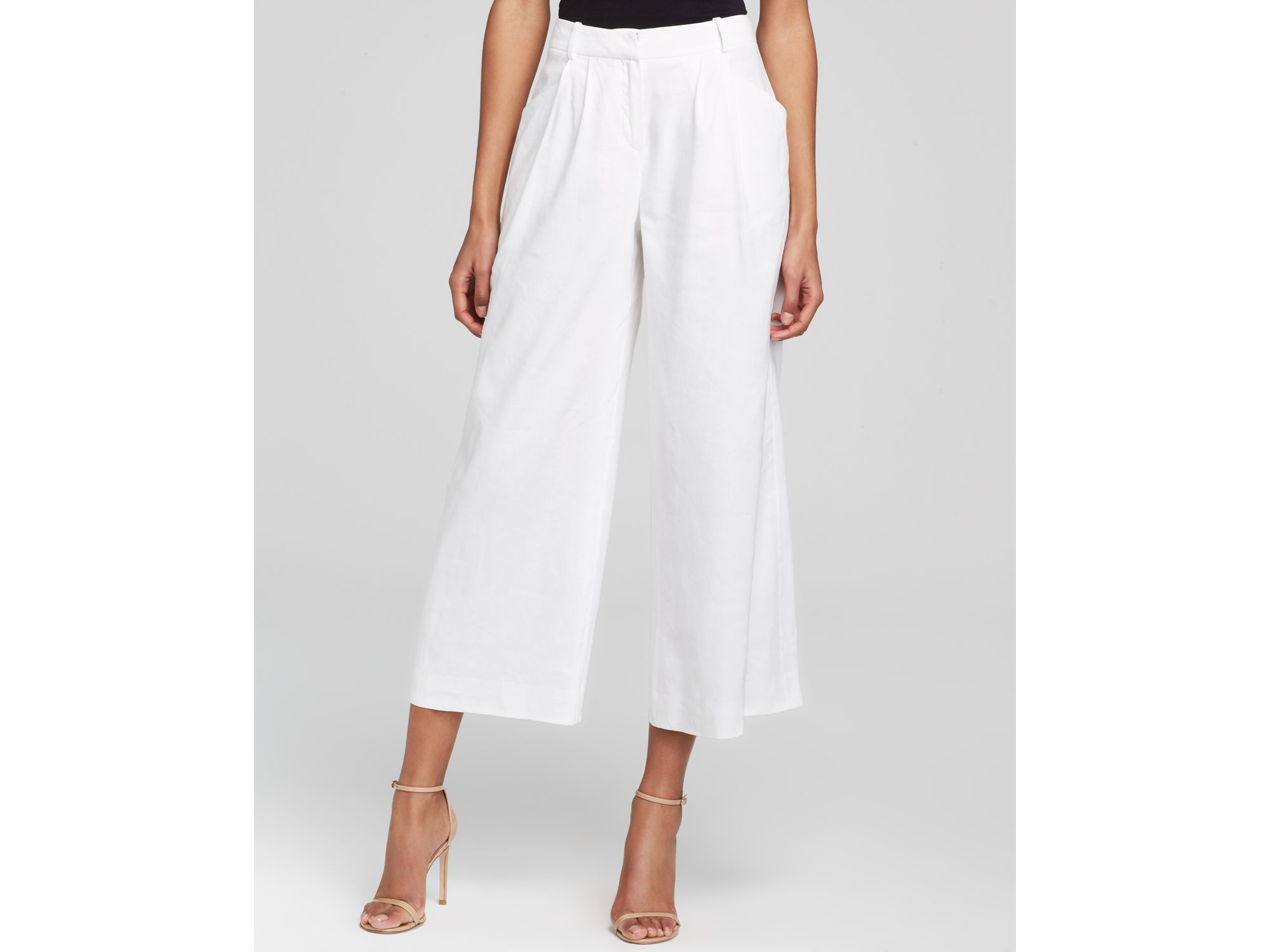 white gaucho pants