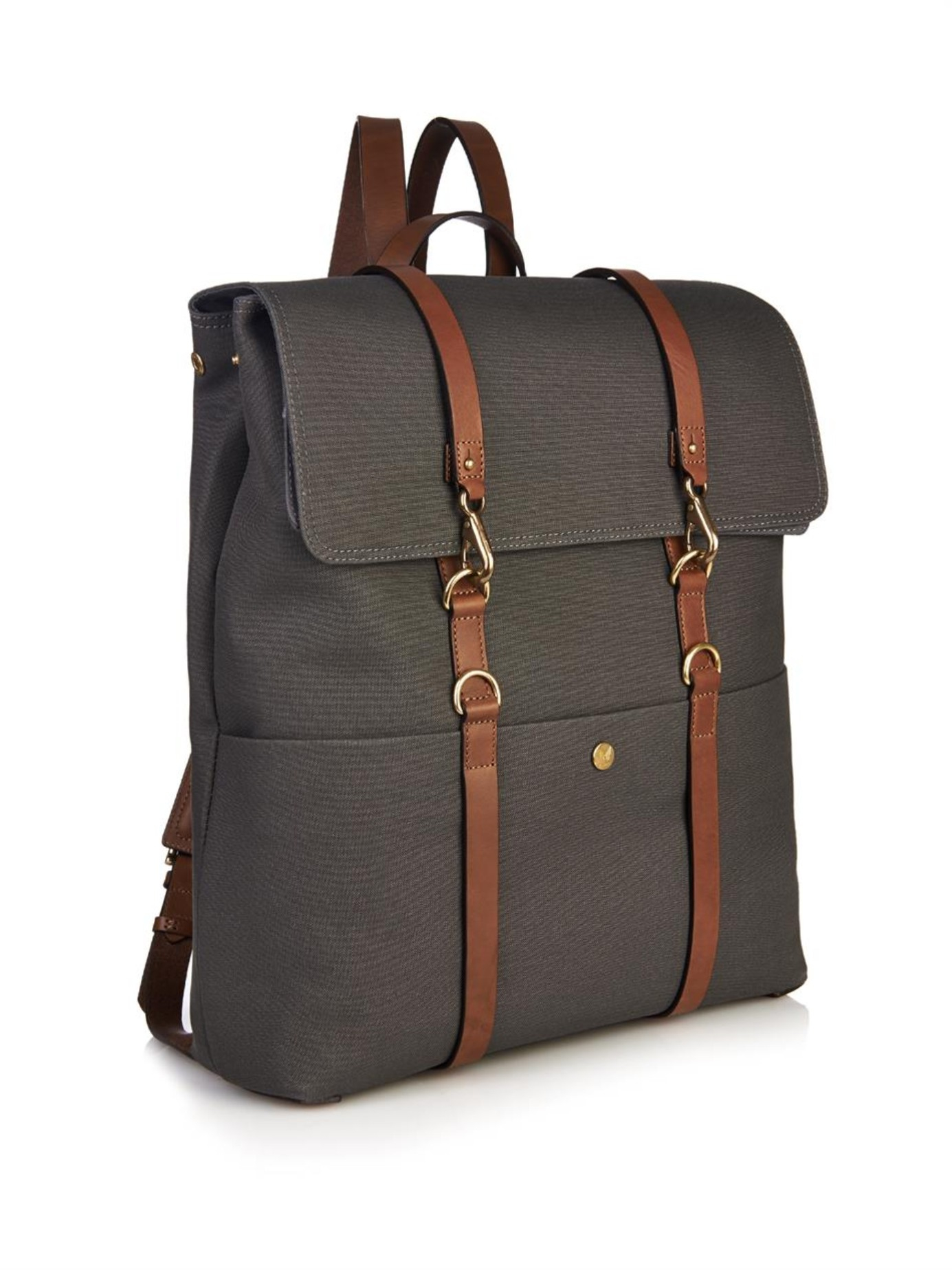 Lyst - Mismo Leather-Strap Backpack in Gray for Men