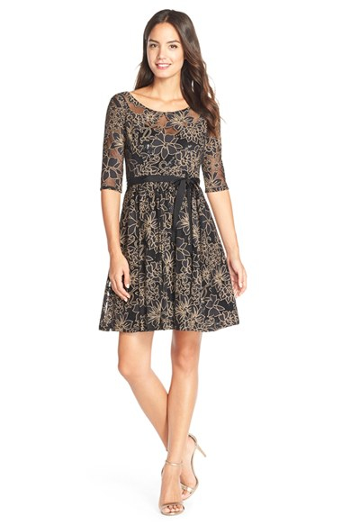 Lyst Plenty By Tracy Reese Estella Burnout Lace Fit Flare Gallery