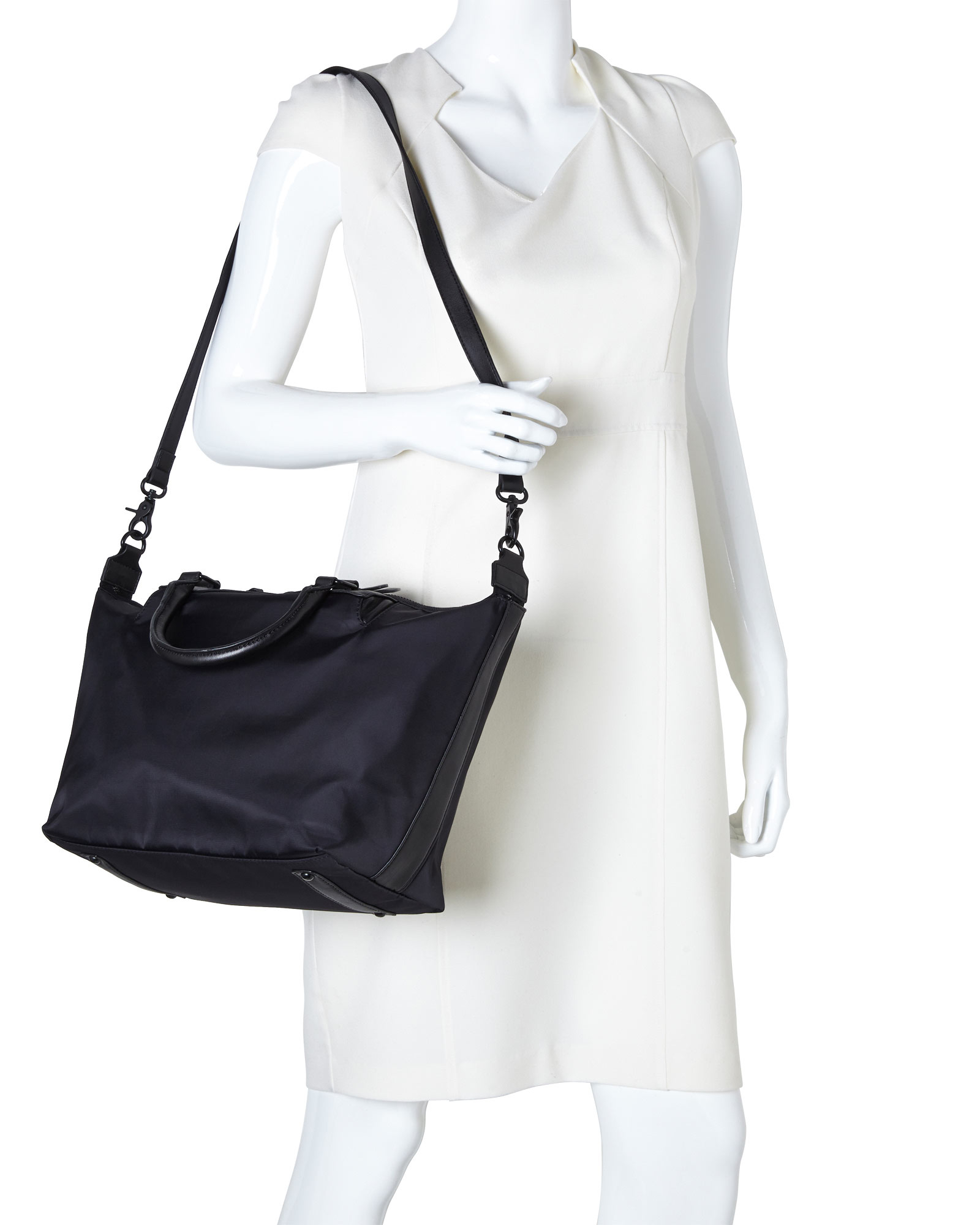 Lyst French Connection Black Piper Nylon Tote In Gallery