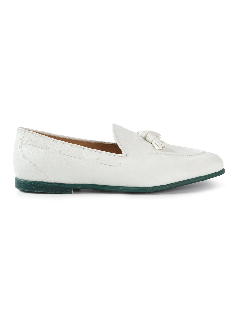 Ferragamo Tassel Loafers in White for Men - Lyst