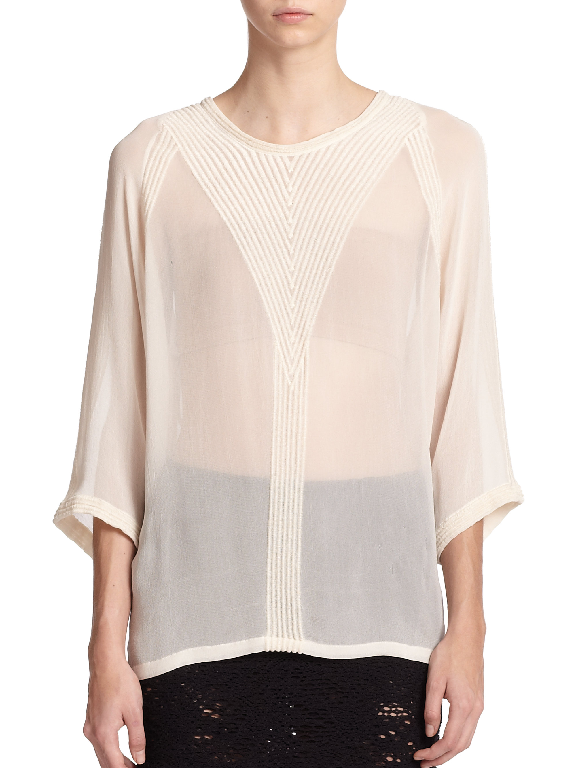 chiffon white blouse