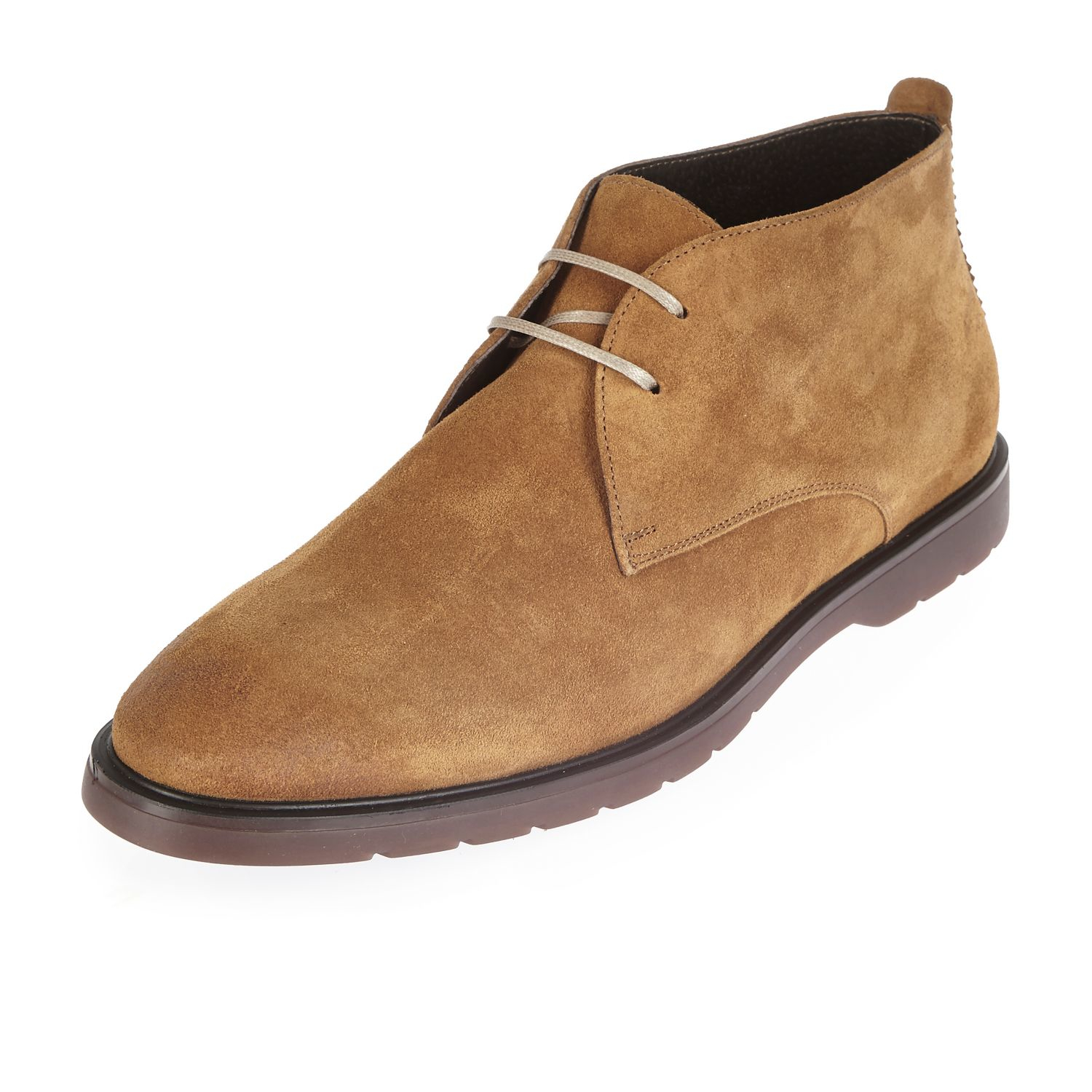 Lyst - River Island Brown Italian Leather Chukka Boots in Brown for Men