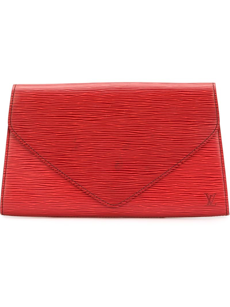 Lyst - Louis Vuitton Envelope Clutch in Red