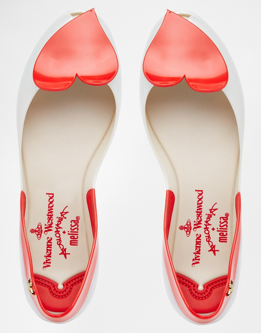 Lyst - Melissa + Vivienne Westwood Anglomania Queen Pearl Red Heart ...
