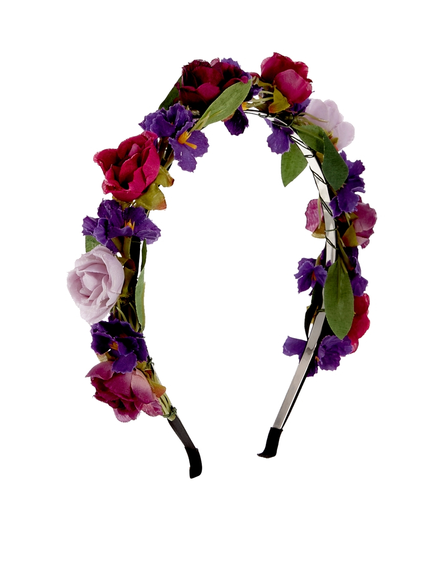 Lyst Asos Limited Edition Roses Hairband in Purple
