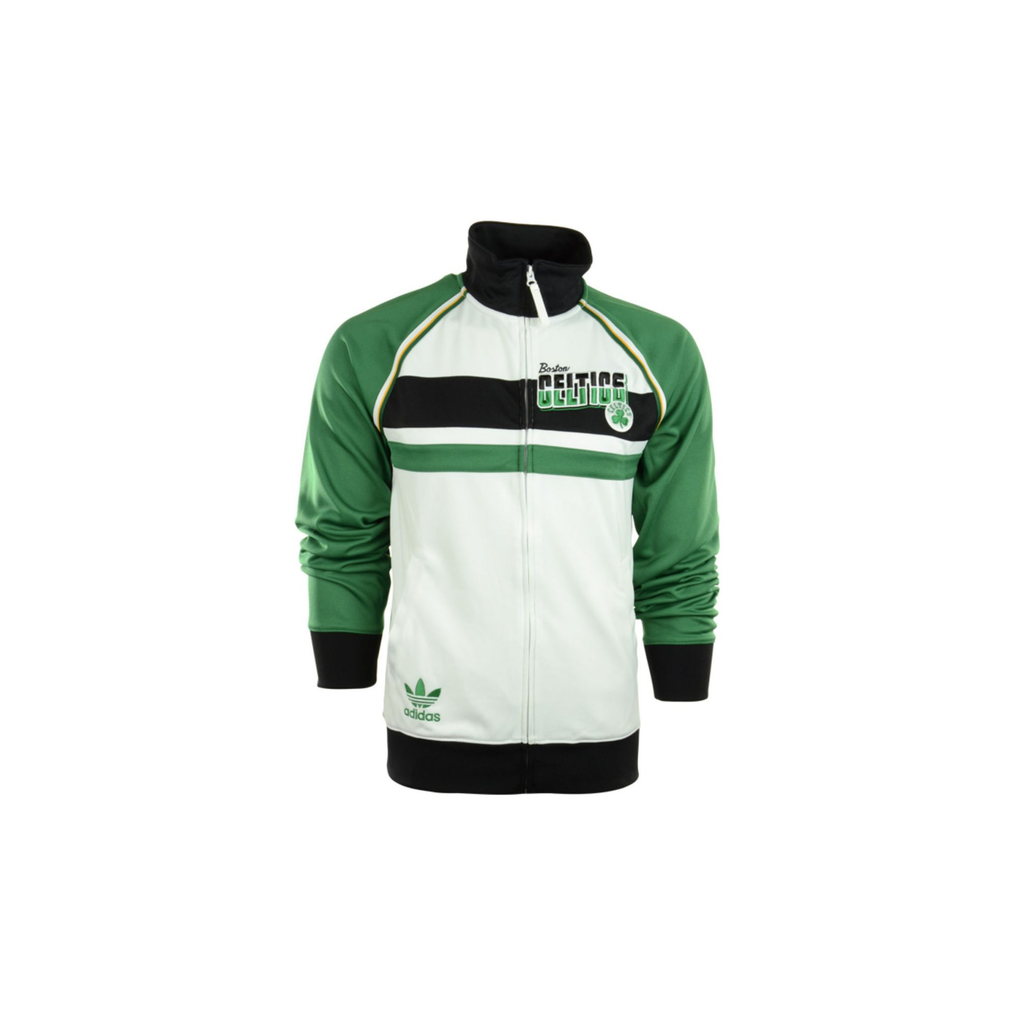 Lyst - Adidas Mens Boston Celtics Fullzip Track Jacket in Green for Men