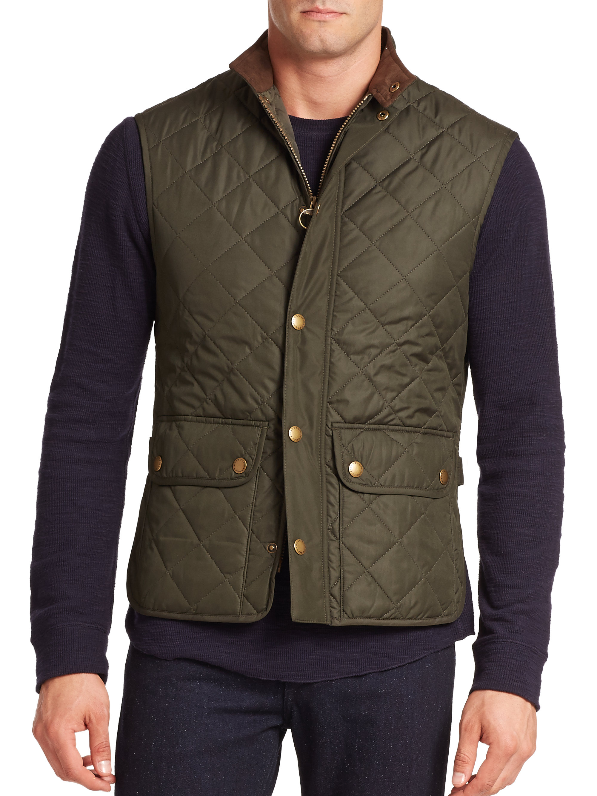 Barbour Lowerdale Quilted Vest in Green for Men | Lyst