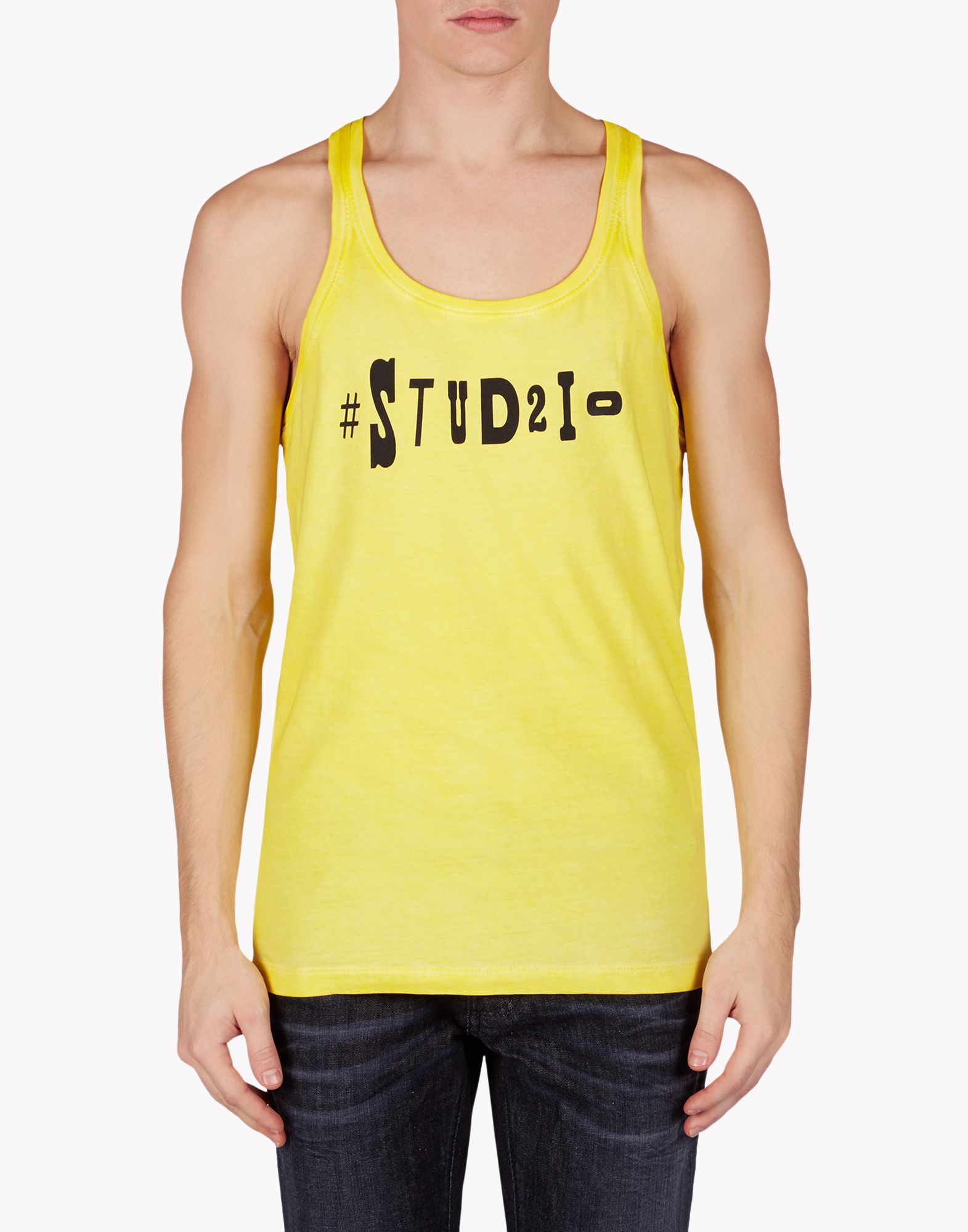 Dsquared² Tank Top in Yellow for Men Lyst