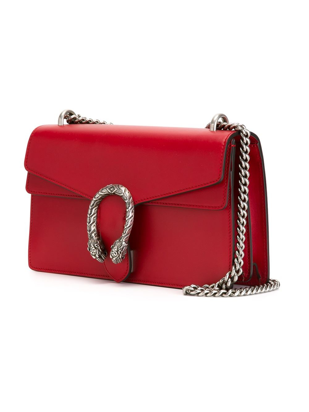 Gucci Dionysus Leather Shoulder Bag in Red | Lyst