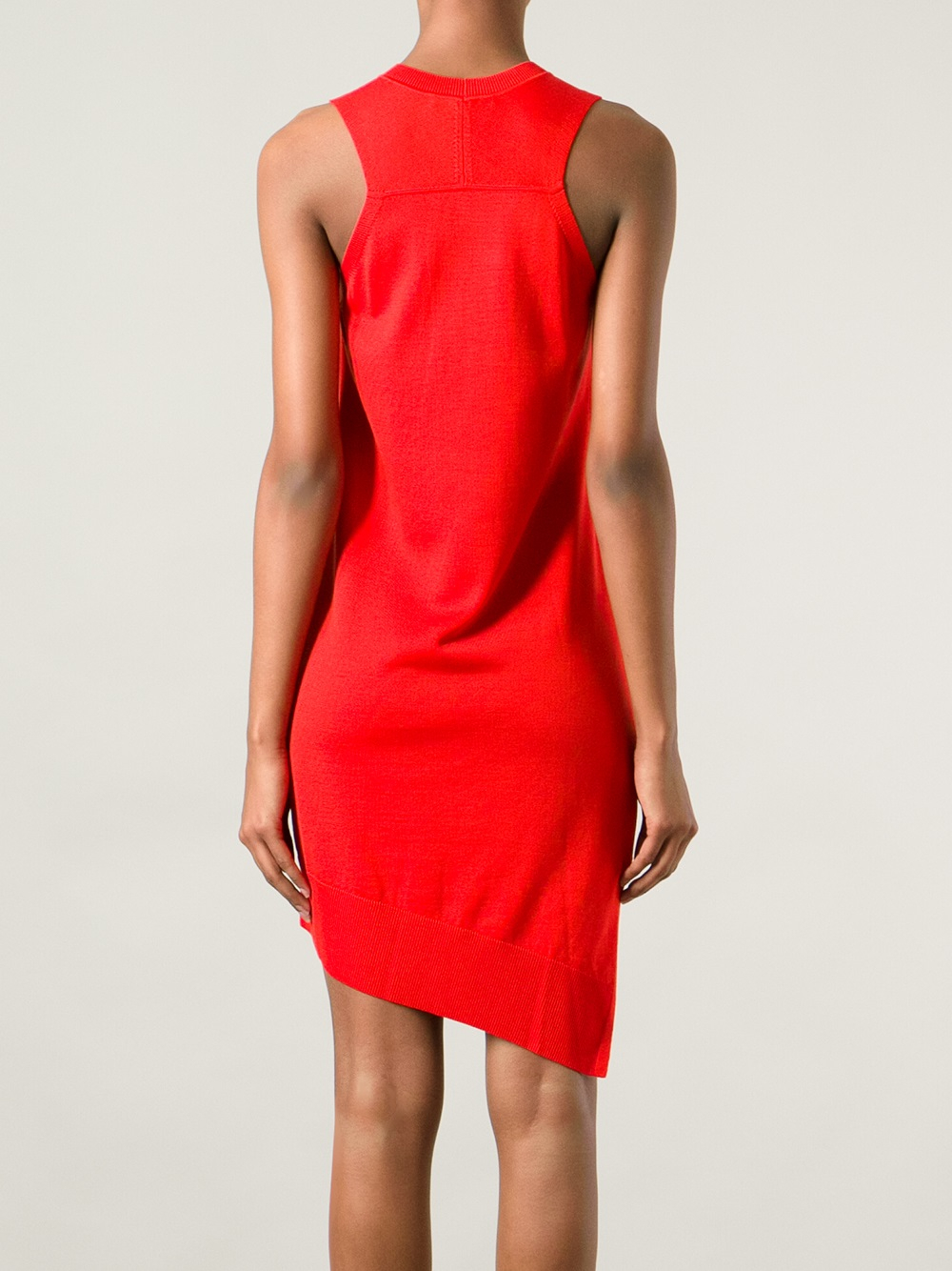 Lyst - Alexander Wang Asymmetric Hem Dress in Red