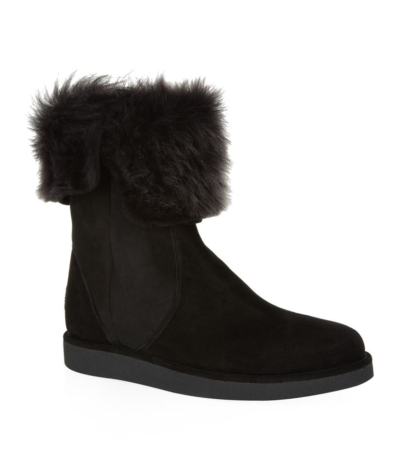 Ugg Silver Lining Collection Lora Sheepskin Boot in Black | Lyst