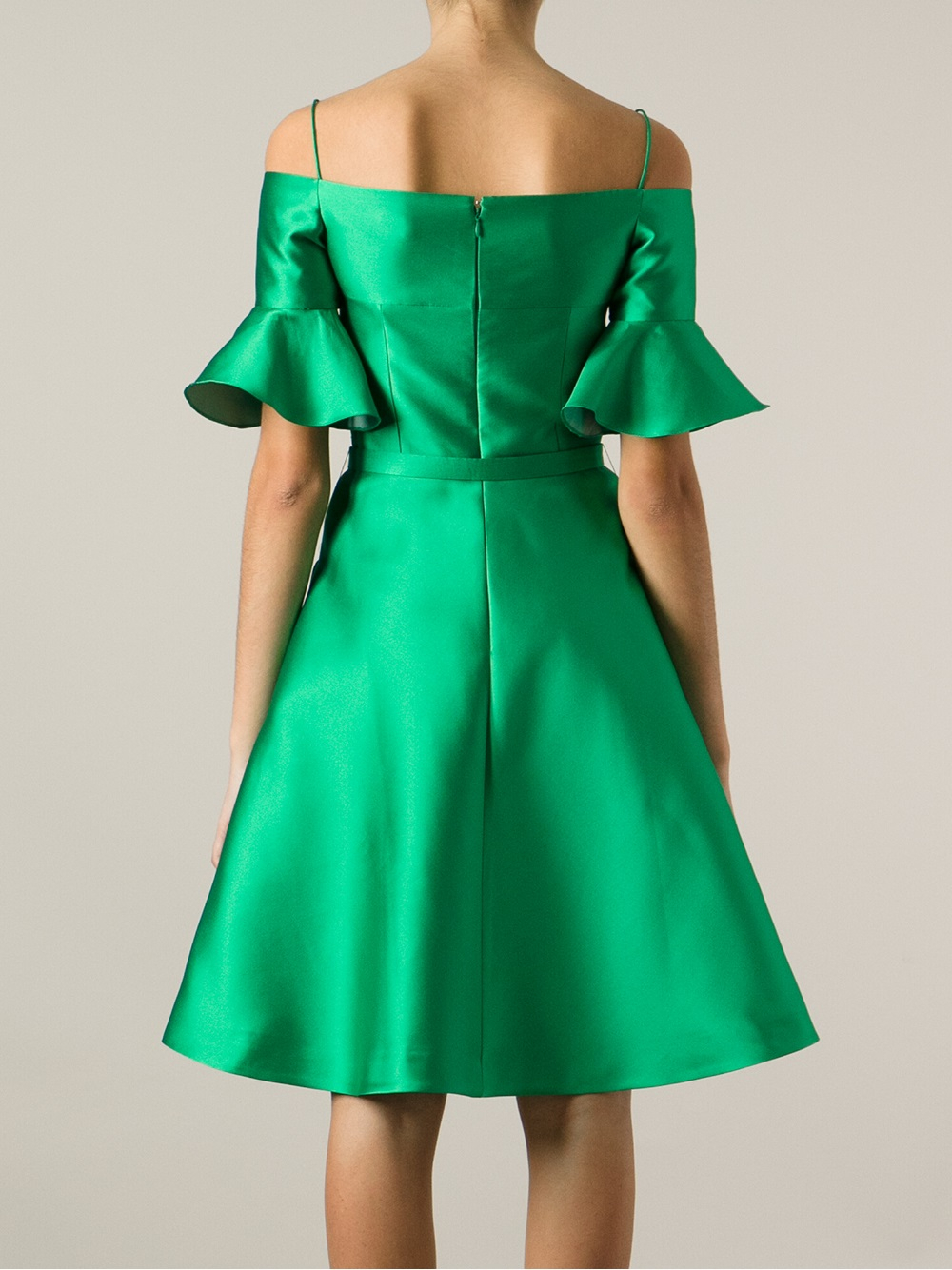 Lyst - Carven Off Shoulder Dress in Green