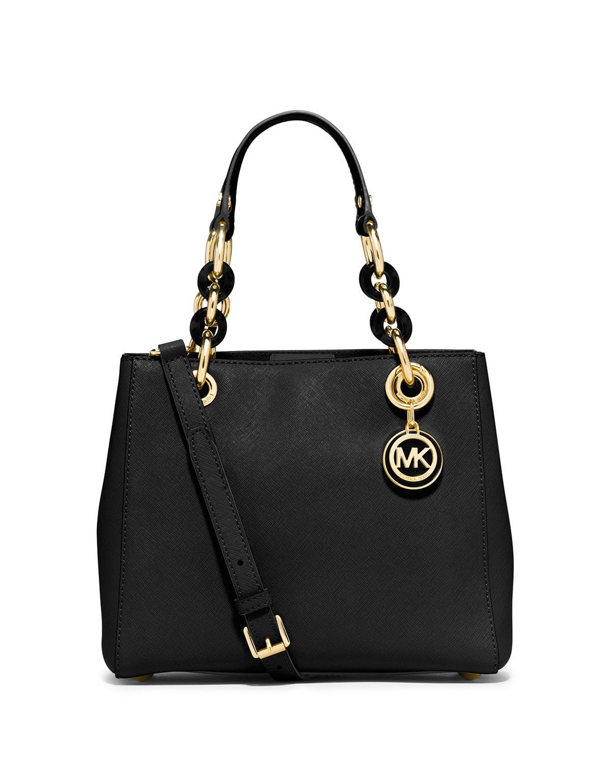 Lyst - Michael Michael Kors Cynthia Small Saffiano Tote in Black