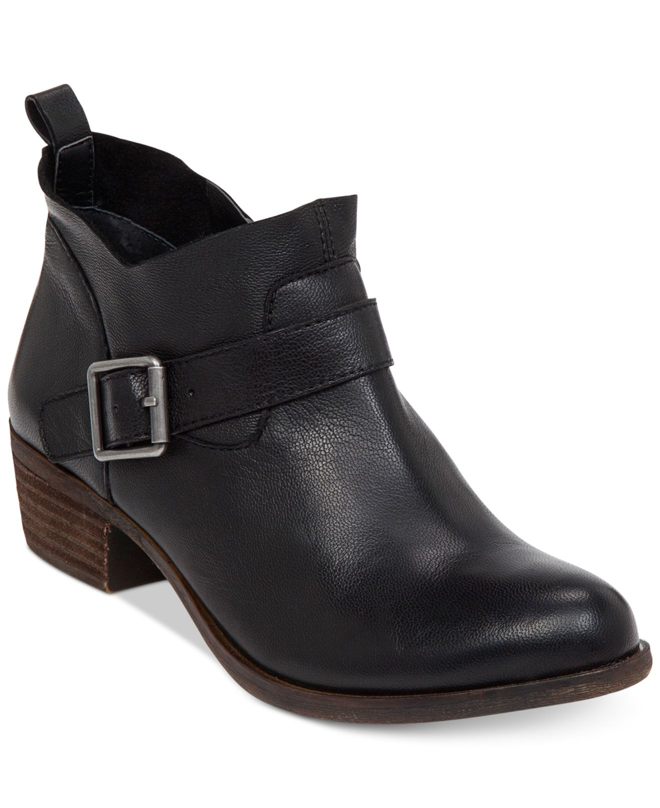 Lucky Brand Black Womens Boomer Low Heel Ankle Booties Product 2 436340088 Normal 