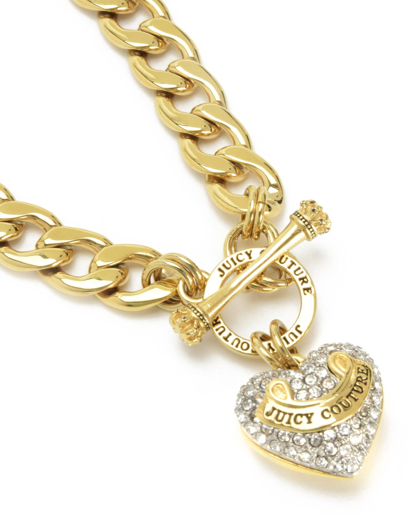 juicy couture gld pave banner heart starter necklace product 3 993979407 normal