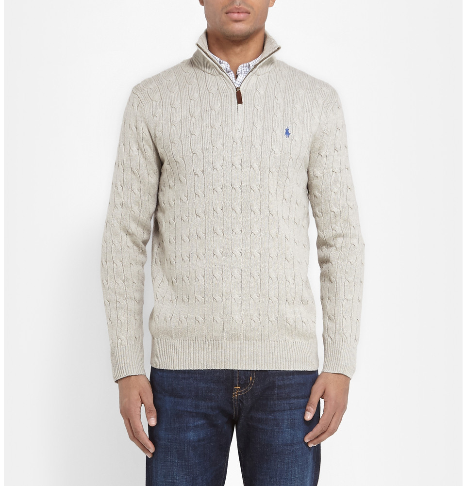 half zip sweater polo