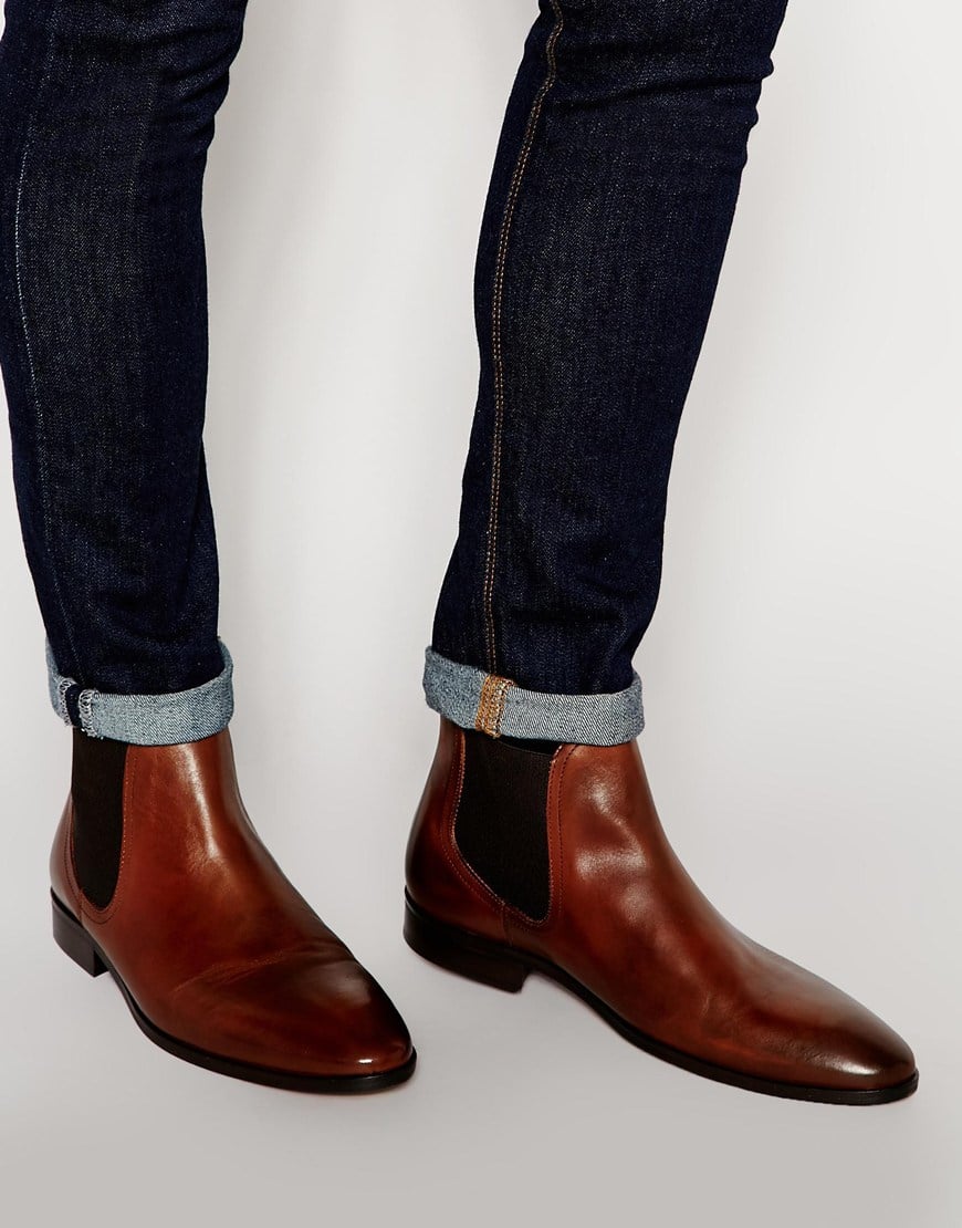 Dune Leather Muggles Chelsea Boots In Brown For Men Lyst