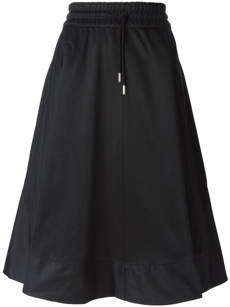 Adidas originals A-line Jersey Skirt in Black | Lyst