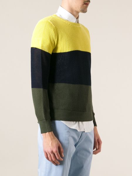 Msgm Loose Knit Striped Jumper in Multicolor for Men (multicolour) | Lyst