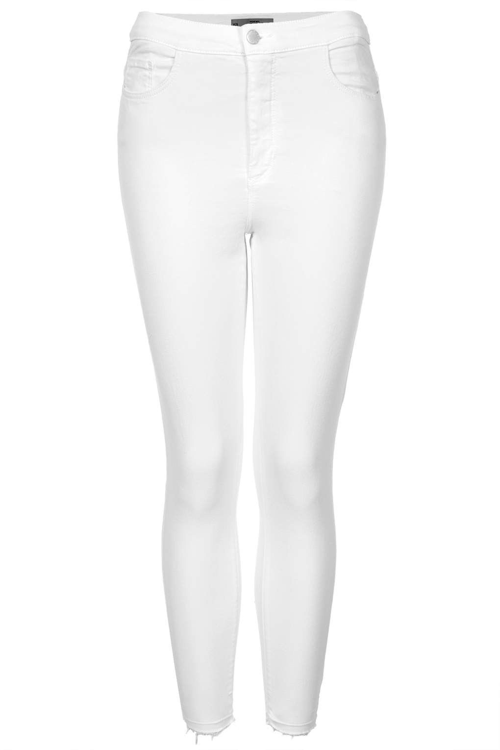 Lyst - Topshop White Crop Joni Jeans in White