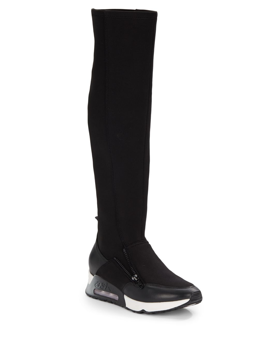 Lyst - Ash Lynx Knee-high Sneaker Boots in Black