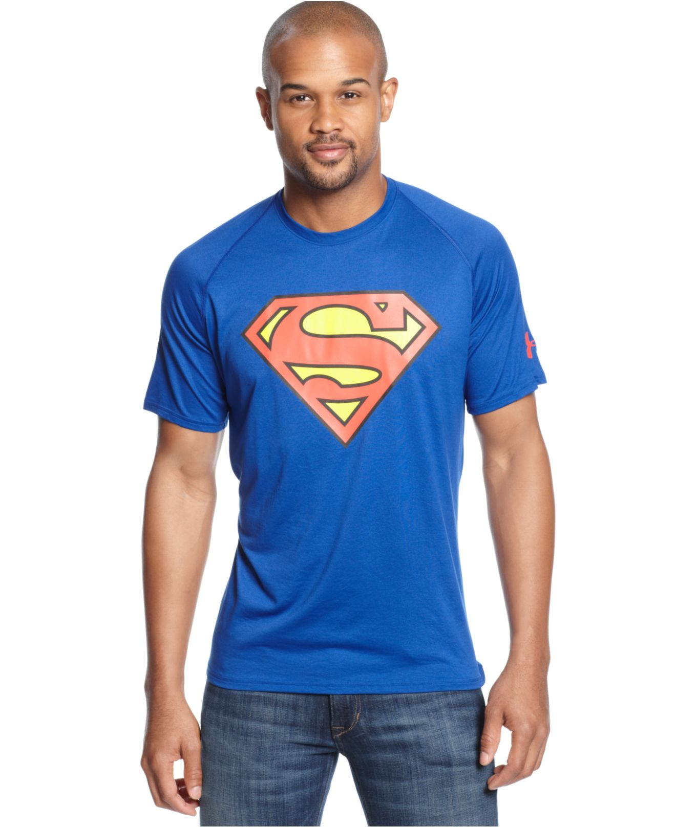 Lyst Under Armour Alter Ego Superman TShirt in Blue for Men