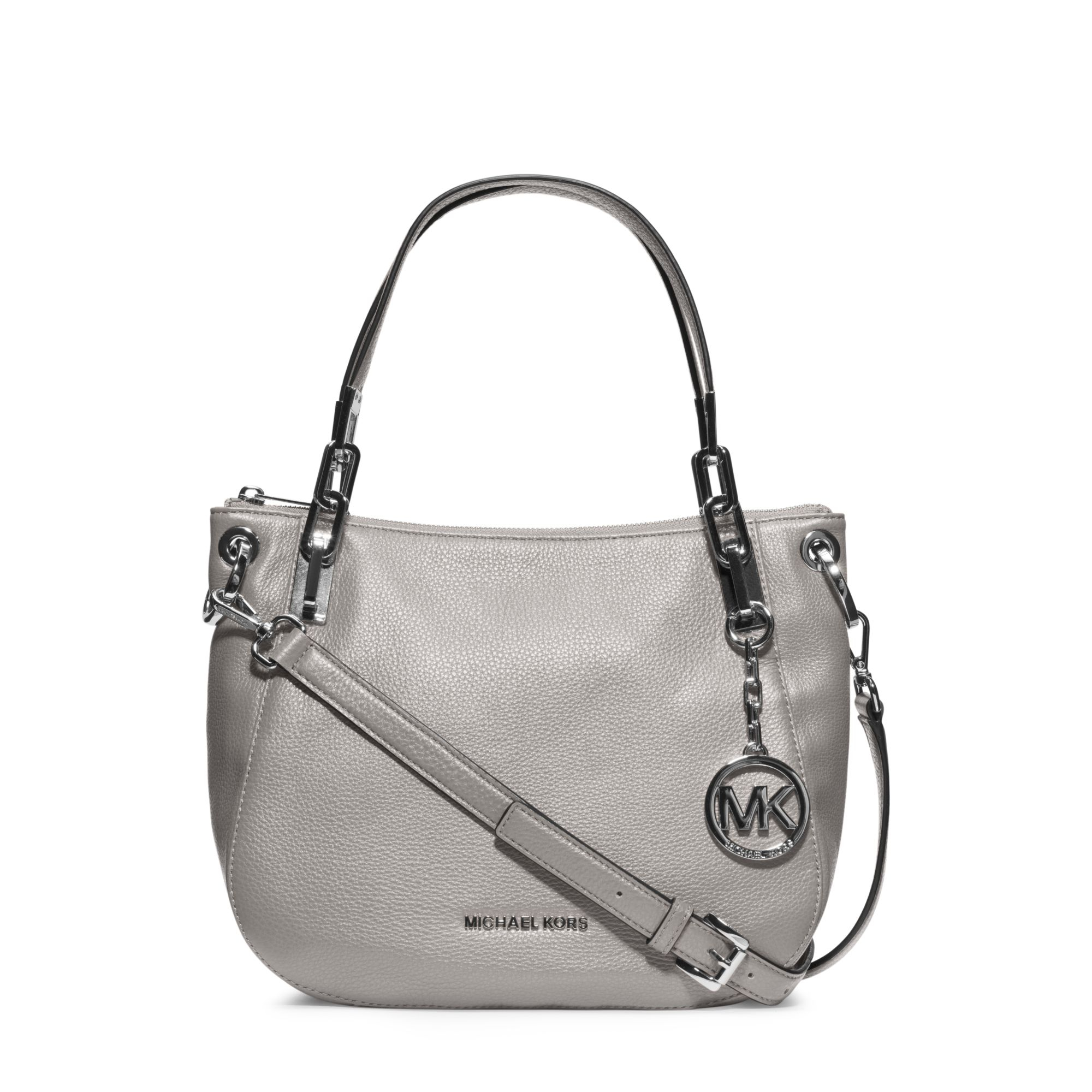 Lyst Michael Kors Brooke Medium Shoulder Bag In White Gallery