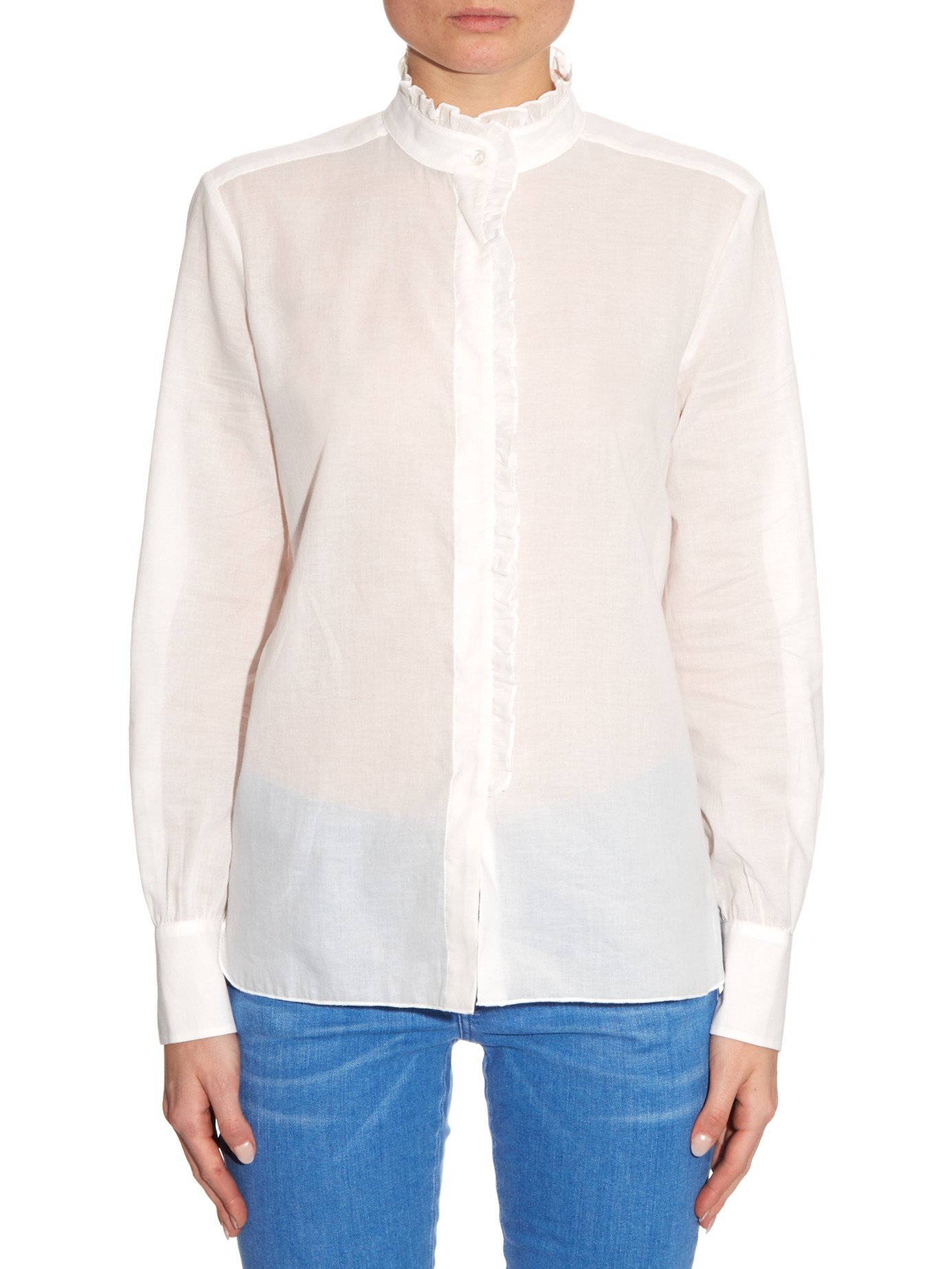 white high neck blouse uk