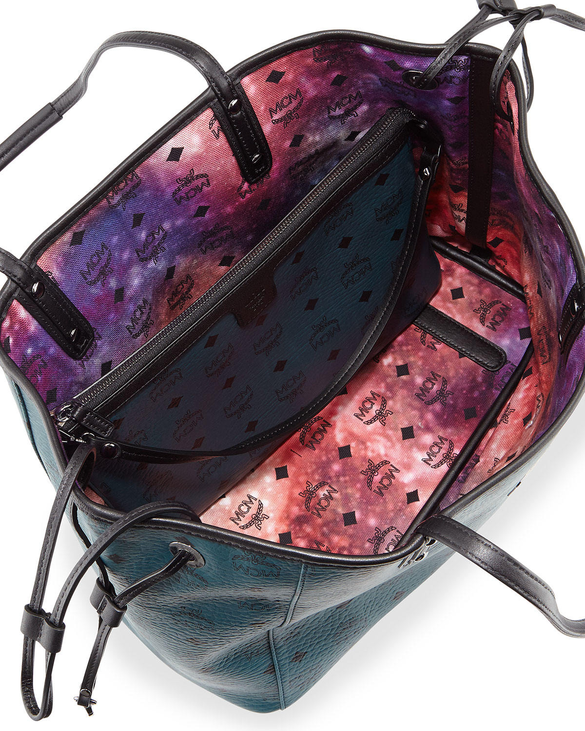 Lyst Mcm Galaxy Reversible Medium Per Tote Bag In Green Gallery