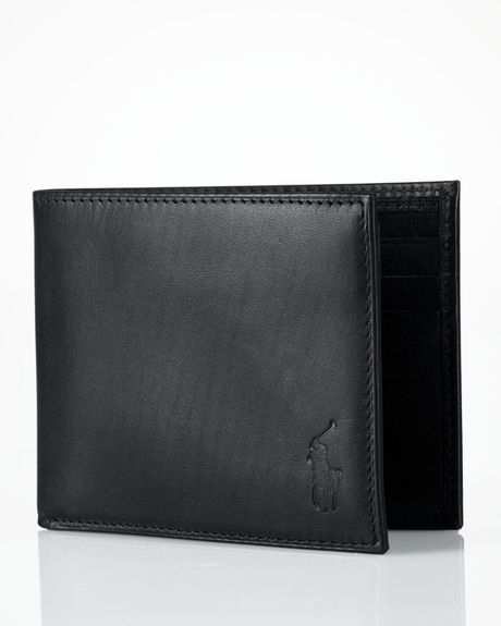 Ralph Lauren | Black Polo Burnished Leather Passcase Wallet for Men | Lyst