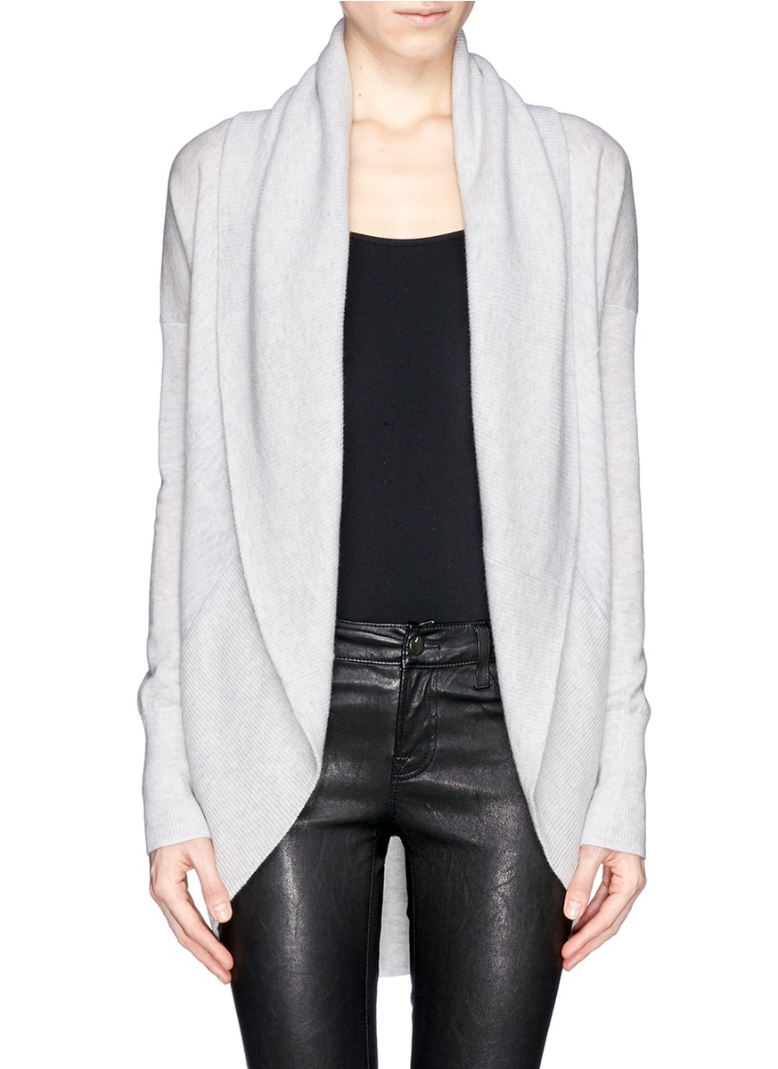 Lyst Vince Woolcashmere Cocoon Cardigan in Gray