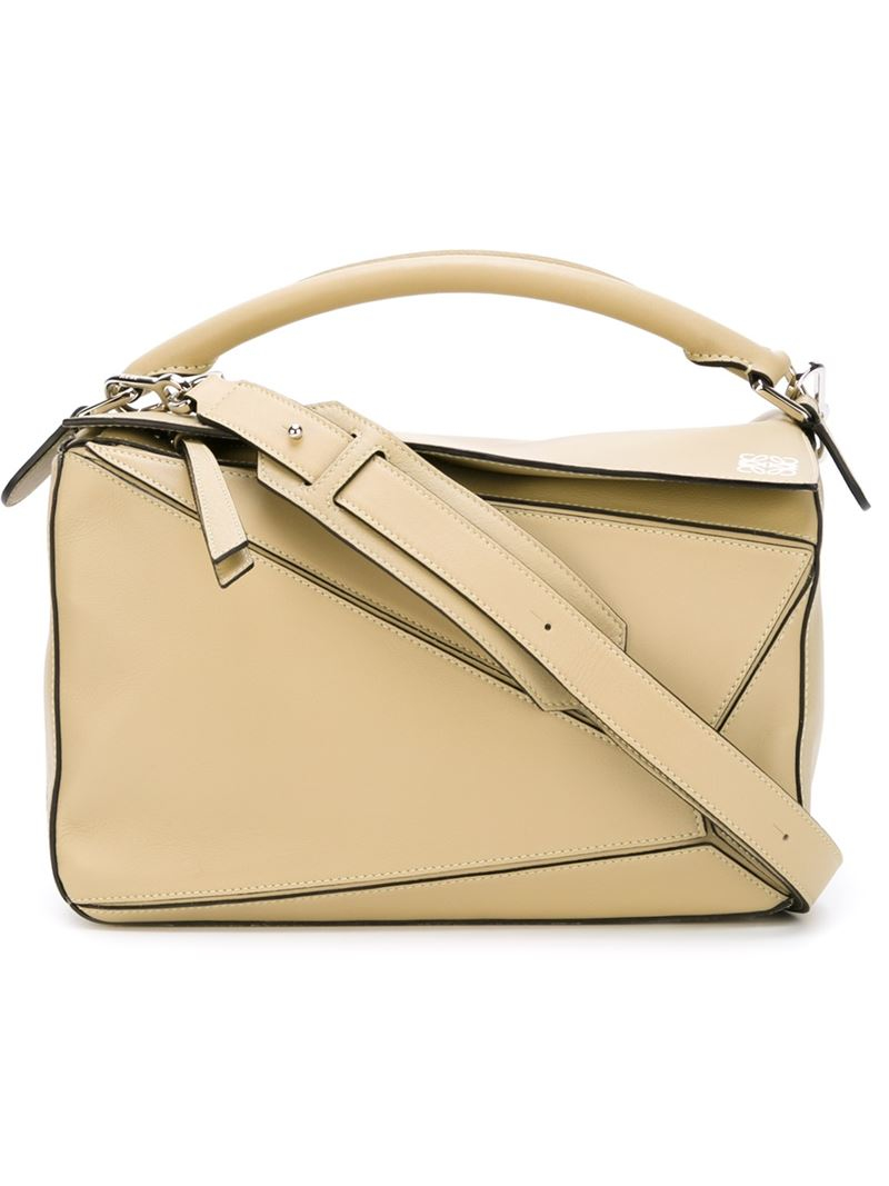 Loewe 'puzzle' Small Shoulder Bag in Natural | Lyst