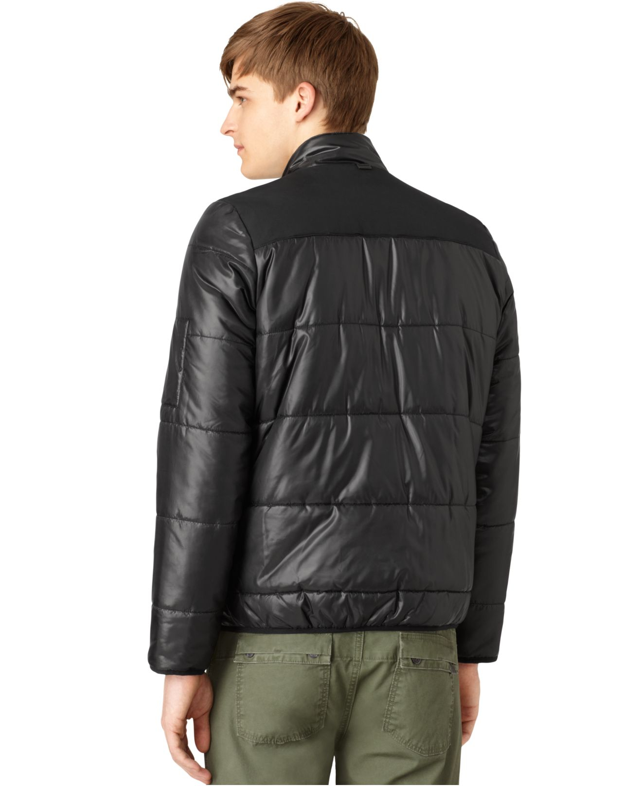 Calvin Klein Jeans Puffy Jacket In Black For Men Lyst Gallery