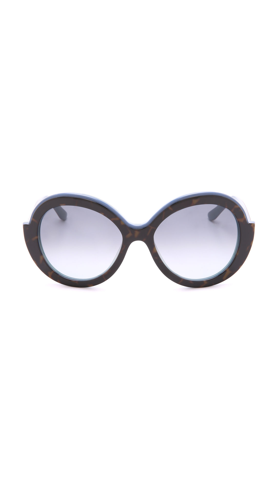 lyst ferragamo colorblock sunglasses blue in blue lyst ferragamo colorblock sunglasses blue in blue