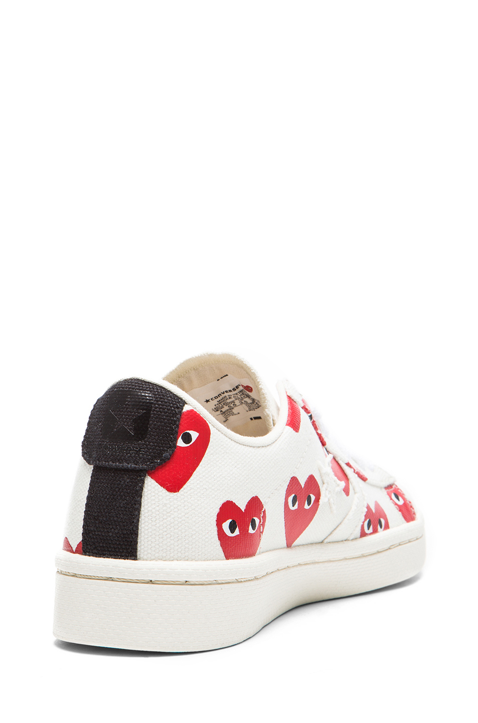 Lyst - Play Comme Des Garçons Low Top Canvas Sneakers in Red