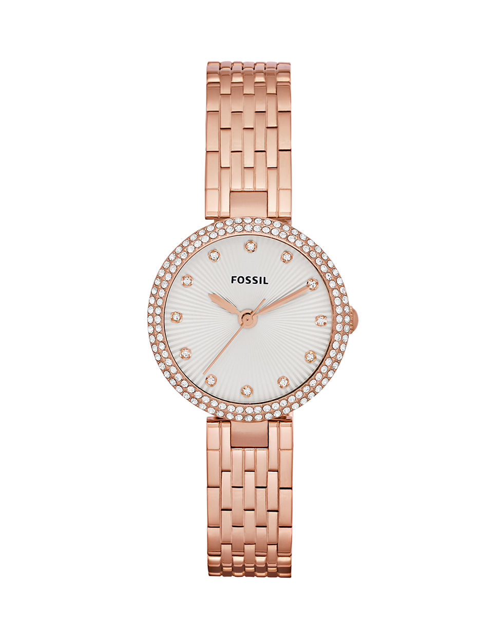 Fossil Ladies Olive Watch with Crystalencrusted Bezel in Pink (ROSE ...