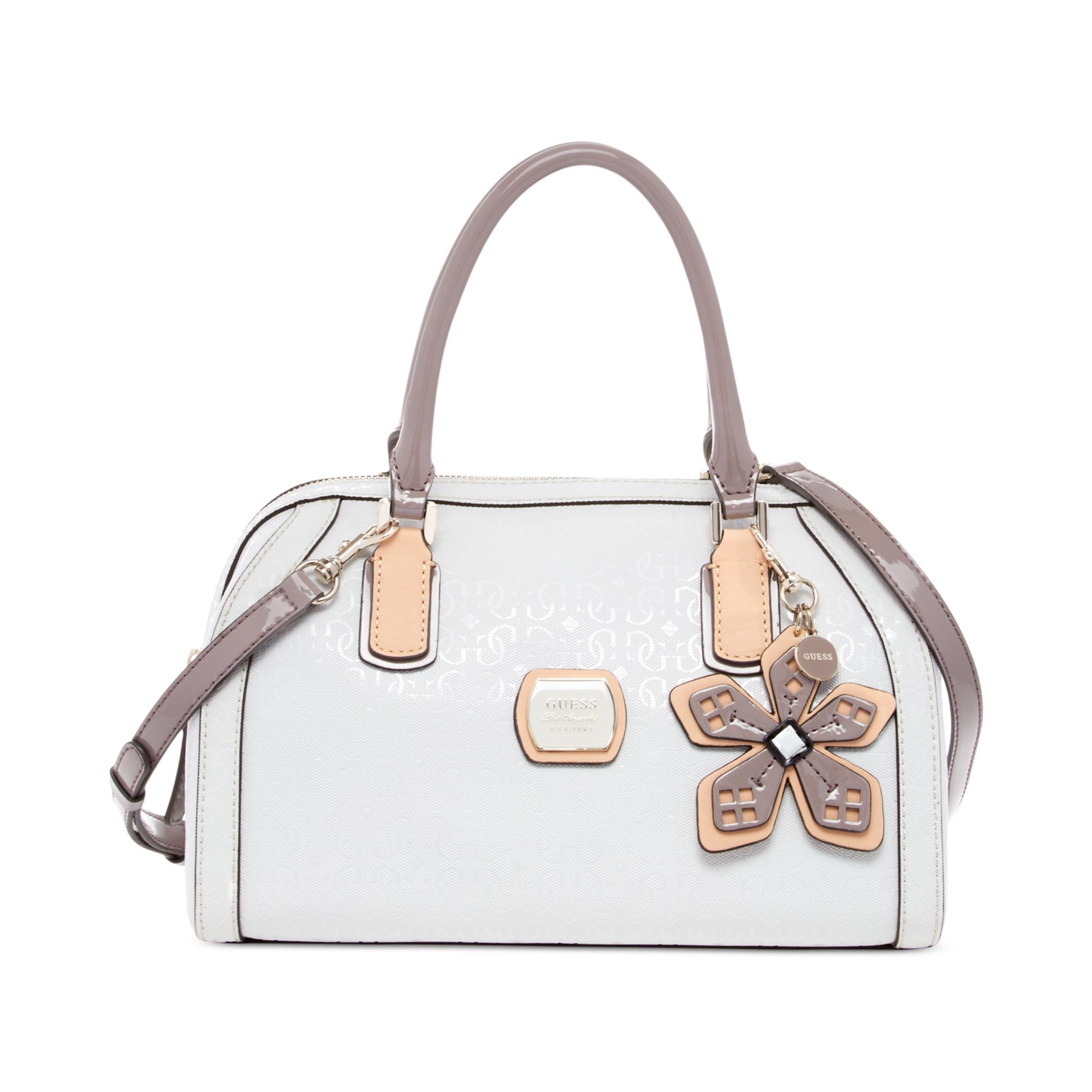 Lyst - Guess Hula Girl Box Satchel in White