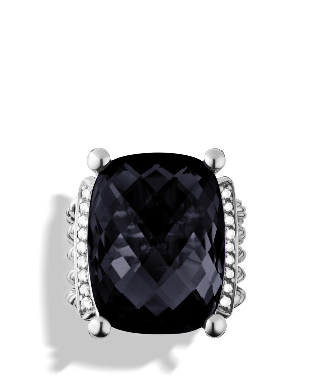 Lyst David Yurman Wheaton Ring With Black Onyx And Diamonds in Black