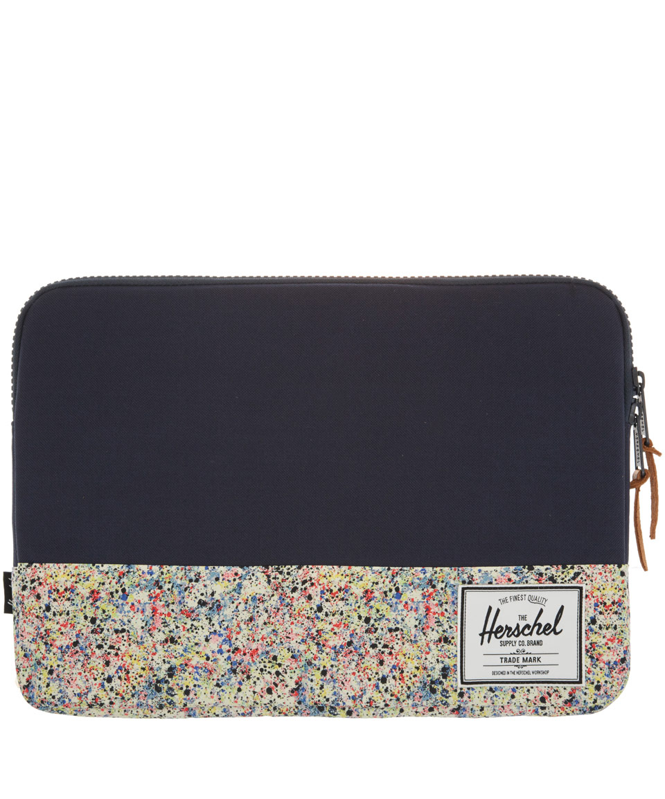 Herschel Supply Co. Navy Seymour Liberty Print 13 Inch Laptop Sleeve in