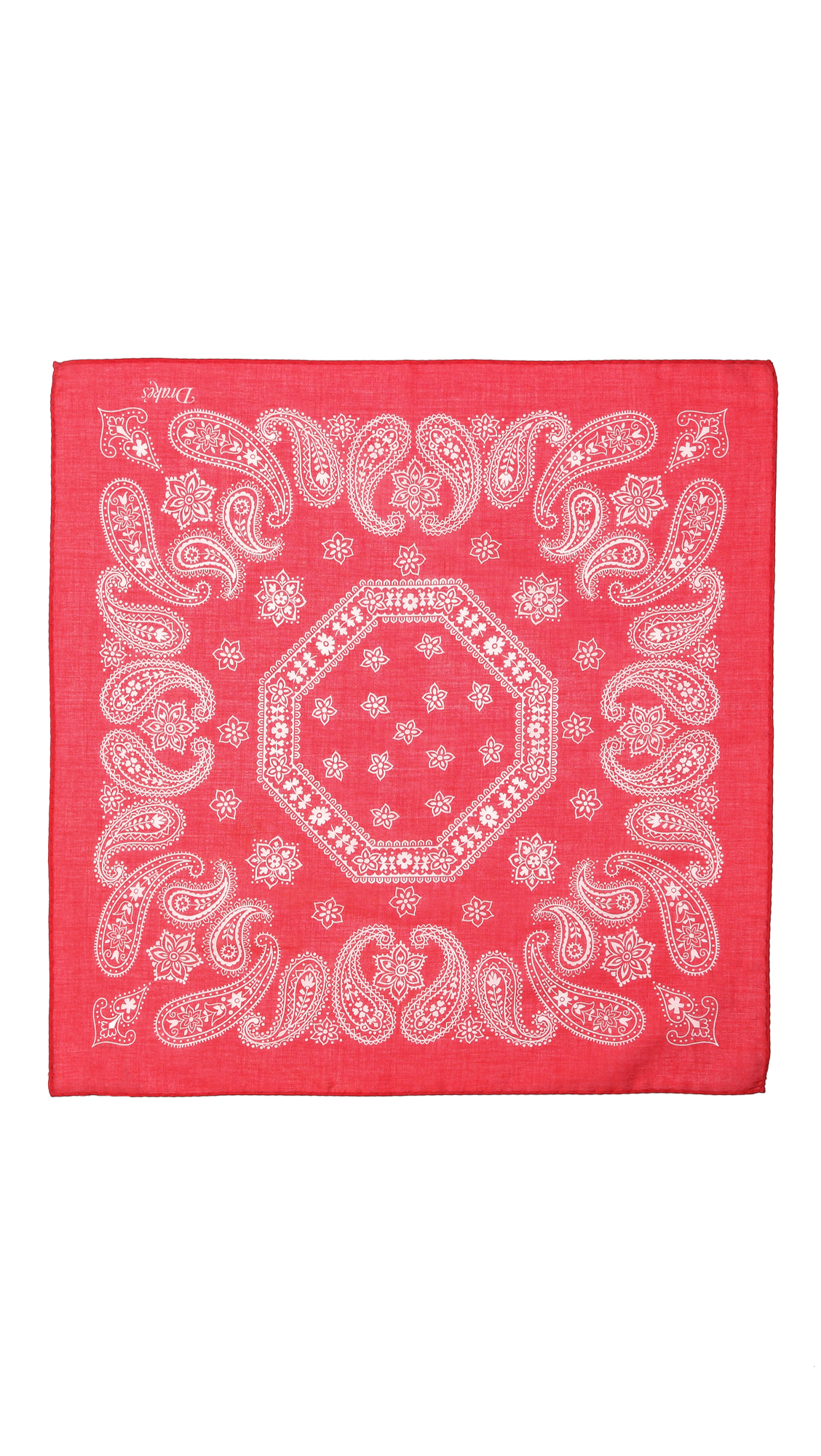 Drake's Bandana Print Handkerchief in Red for Men Lyst