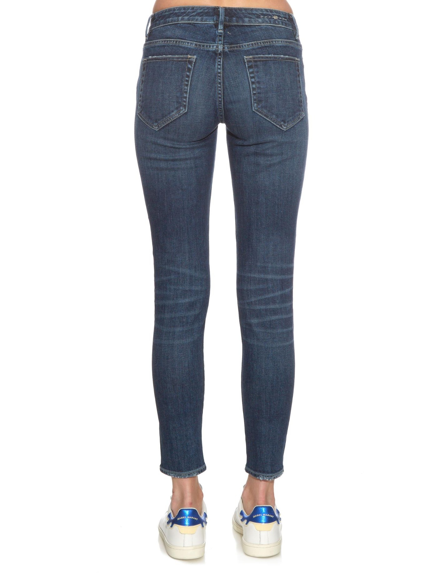 Earnest Sewn Jane Mid-rise Skinny Jeans in Blue - Lyst