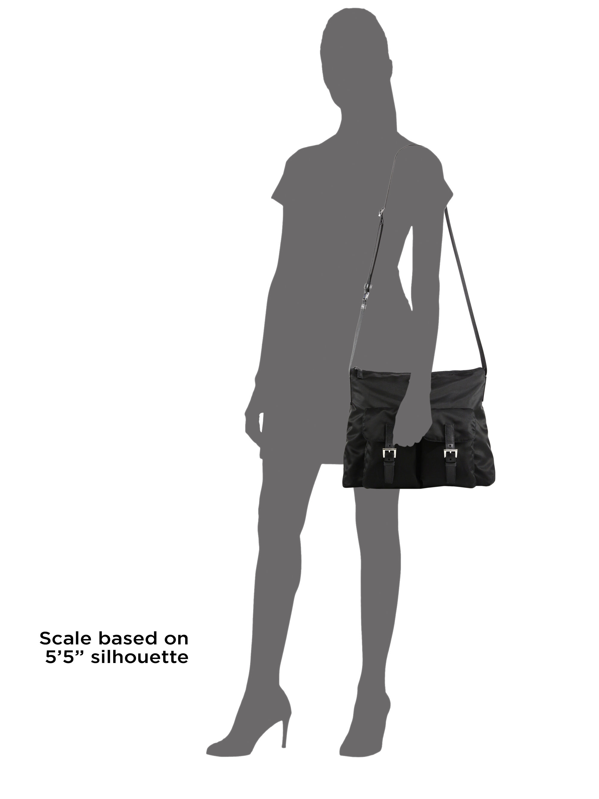 Prada Nylon \u0026amp; Leather Zip Messenger Bag in Black | Lyst  