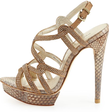 Pelle Moda Flirt Evening Sandals in Brown (BURLYWOOD) | Lyst