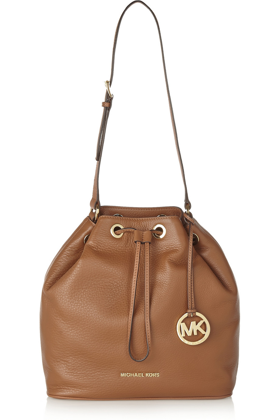 Lyst - Michael michael kors Jules Large Textured-Leather Bucket Bag in ...