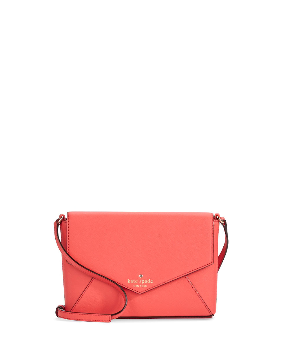 Kate spade Monday Large Leather Crossbody Bag in Red (Geranium) | Lyst