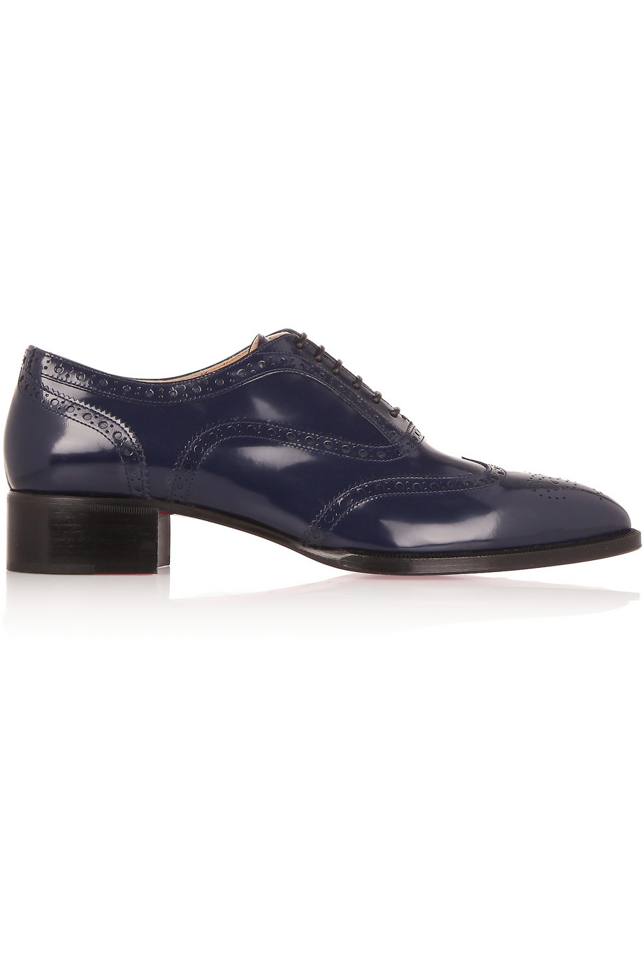 christian louboutin zazou fiori glossed-leather brogues christian louboutin zazou fiori glossed-leather brogues