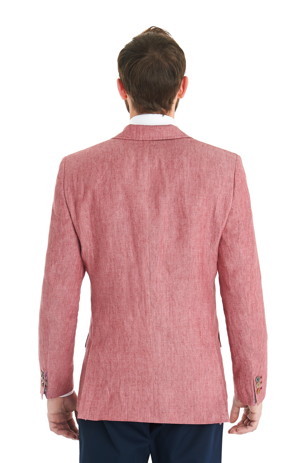 Ted baker Tailored Fit Pink Herringbone Linen Jacket in Pink for Men Lyst