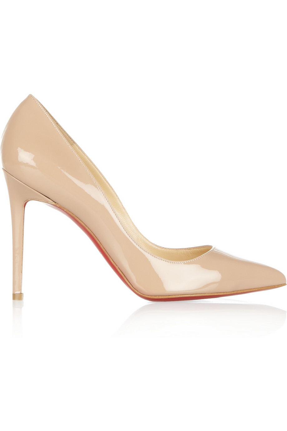 Lyst - Christian Louboutin The Pigalle 100 Patent-Leather Pumps in Natural
